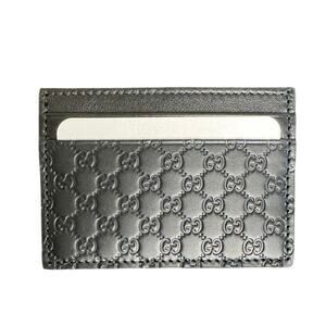 Gucci Microguccisima Leather Card Holder in Black